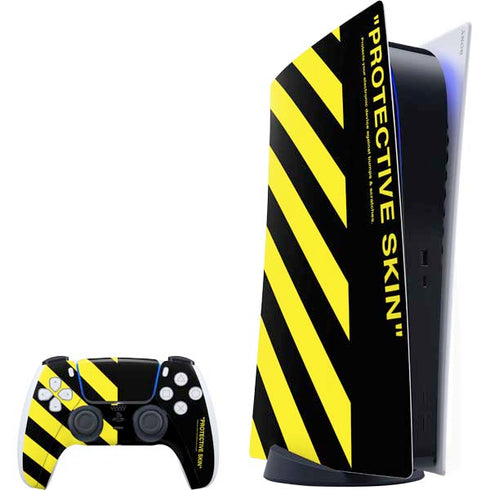 Black and Yellow Stripes PlayStation PS5 Skins